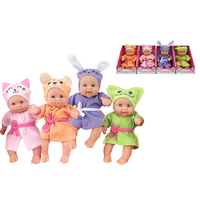 SOFT BODY DOLL WITH ROBE ASST 20CM