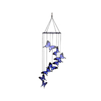 METAL 8PC BLUE ULYSSES B'FLY CHIME SOLD QTY2