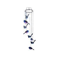 8PC MTL BLUE WREN CHIME SOLD QTY2