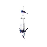 5PC MTL BLUE WREN 2ASST CHIME