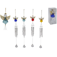 7CM ACRYLIC ANGEL W/CHIME 4ASST