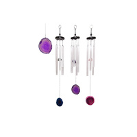 NATURAL SELENITE TUBE W/CHIME 3ASST
