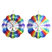 25CM TREE OF LIFE METAL WIND SPINNER
