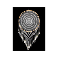 80CM RATTAN WHITE CROCHET DREAMCATCHER