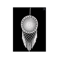 50CM WHITE CROCHET D/CATCHER QTY 2