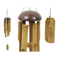 BAMBOO 6 TUBE COCONUT TOP CHIME QTY 2