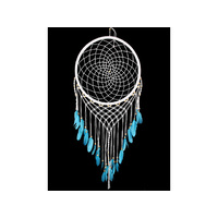 52CM WHITE MACRAME D/CATCH QTY 2