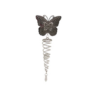 SILVER BUTTERFLY SPIRAL QTY 2