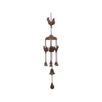 83CM CAST IRON ROOSTER BELL W/C SOLD QTY2