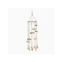 ROUND HANGING CHIME W/DFLY BEADS