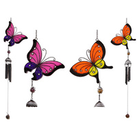 NEON BUTTERFLY WINDCHIME 2ASST