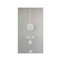WHITE HANGING DECO ELEPHANT