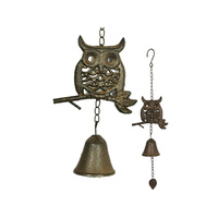 56CM CAST IRON OWL BELL QTY 2