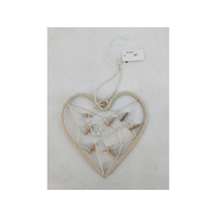 20CM IRON HEART W/COTTON ROPE