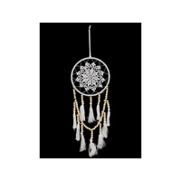 16CM WHITE CROCHET DREAMCATCHER QTY 4