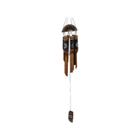 6 TUBE BAMBOO STAR & MOON CHIME SOLD QTY2