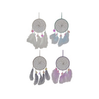 16CM SILVER BEADED DREAMCATCHER 4ASST