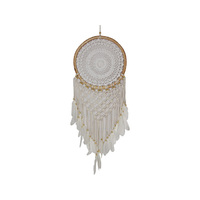 32CM RATTAN WHITE DREAM CATCHER QTY 2