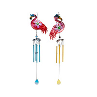 METAL FUNKY FLAMINGO CHIME 2ASST QTY 4