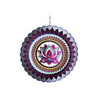 25CM LOTUS FLOWER MANDALA SPINNER QTY 3