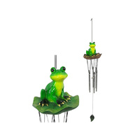 54CM FROG ON LILY PAD WINDCHIME 2ASST