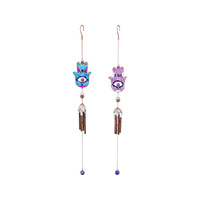 HAMSA HAND TWO TONE WINDCHIME 2ASST