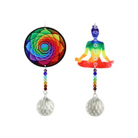 40CM CHAKRA MEDITATION CRYSTAL SUNDROP QTY 6