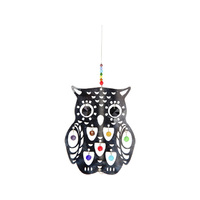 25CM CHAKRA OWL SUNCATCHER SOLD QTY 8