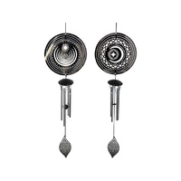 21 INCH SUN/MOON SILVER TUNED CHIME 2ASST