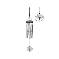 24CM TREE OF LIFE TUNED SILVER CHIME