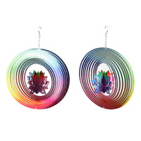 25CM 3D RAINBOW CHAKRA LOTUS SPINNER QTY 3
