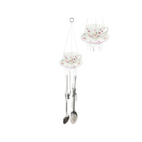 CERAMIC FLORAL TEACUP WINDCHIME