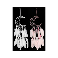 20CM PINK/WHITE MOON DREAMCATCHER 2ASST
