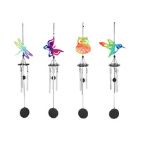 DFLY/BFLY/HBIRD/OWL METAL CHIME 4ASST