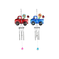METAL TRUCK W/FLOWER WINDCHIME 2ASST