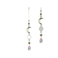 33CM SUN MOON AND STAR HANGING CRYSTAL QTY 5
