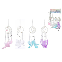 8CM MOON DREAM CATCHER W/WISHING BALL UN24