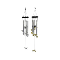 SILVER AND GOLD DFLY CHIME 2ASST