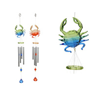 46CM ACRYLIC LARGE CRAB WINDCHIME 2ASST