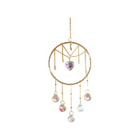 43CM ROUND HEART SUNCATCHER WITH CRYSTAL