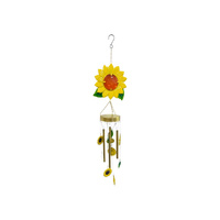 85CM SUNFLOWER WINDCHIME W/MINI SUNFLOWER QTY 2
