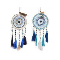 DREAM CATCHER BLUE EYE TASSEL 15X65CM 3ASST
