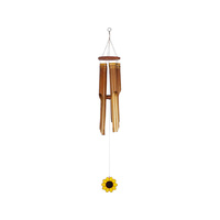 5 TUBE BAMBOO CHIME W/EPOXY SUNFLOWER QTY 2
