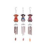 HIGHLAND COW WINDCHIME 3ASST SOLD QTY6