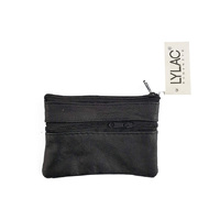 COIN PURSE BLACK LEATHER