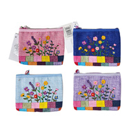 EMBROIDERED WALLET 13X10CM ASST SOLD QTY12