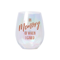 IN MEMORY WINE GLASS SOLD IN QTY2