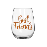 BEST FRIENDS STEMLESS WINE GLS 600ML