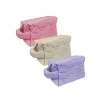 COSMETIC BAG SOFT 17X10X8CM 3ASST SOLD QTY6