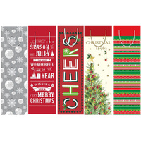 XMAS BOTTLE BAG ASST SOLD QTY 24